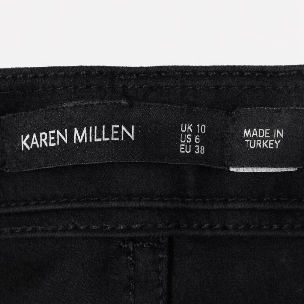 Karen Millen Black High-Rise Pants Stretch | US 6 - Picture 2 of 9